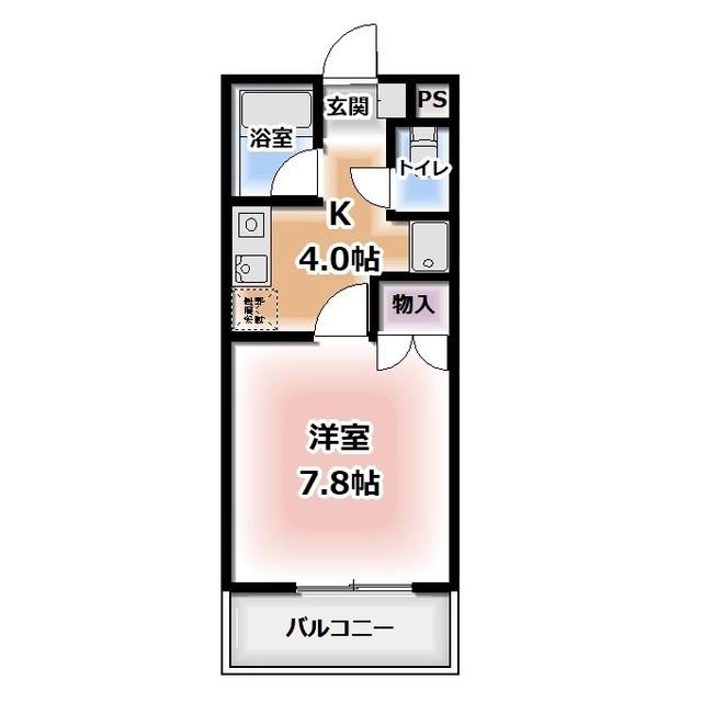 クレシェンド原屋敷(1K/1階)の間取り写真