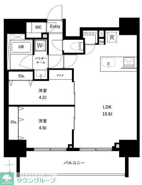 アーバンパーク王子II(2LDK/14階)の間取り写真