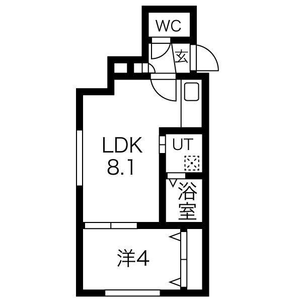 サニーパレス大通東(1LDK/5階)の間取り写真