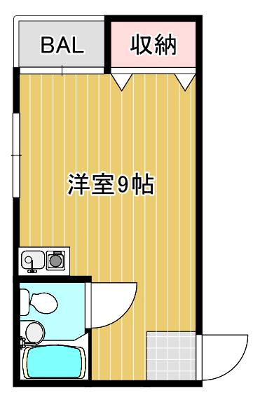 メゾンD(ワンルーム/3階)の間取り写真