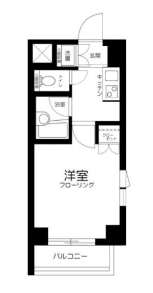 ルーブル鷺宮弐番館(1K/6階)の間取り写真
