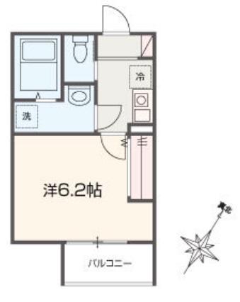 メルラス相武台前4(1K/1階)の間取り写真