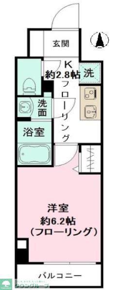 N-STAGE 平塚(1K/7階)の間取り写真