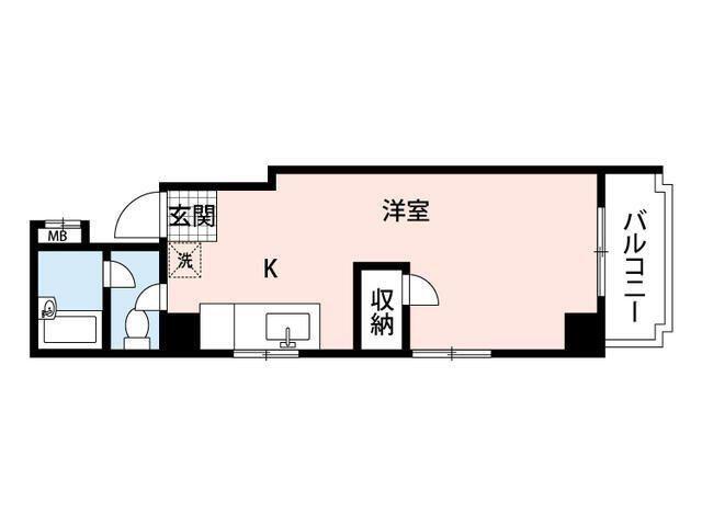 PLENDY春日部(ワンルーム/6階)の間取り写真