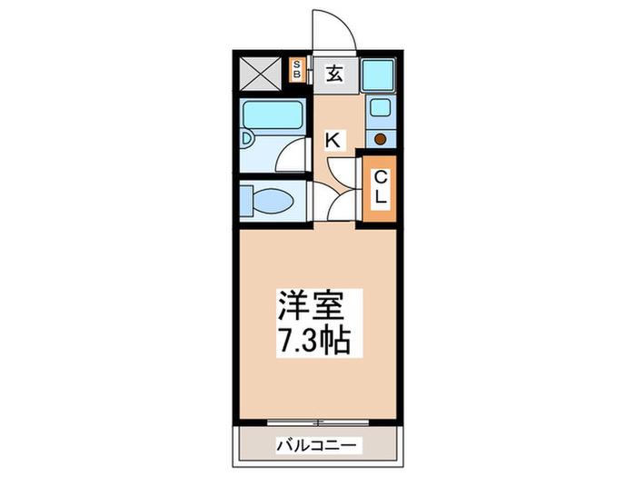 BEEパレス(1K/2階)の間取り写真