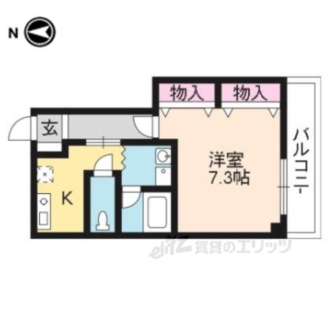 ブリエセゾン(1K/3階)の間取り写真