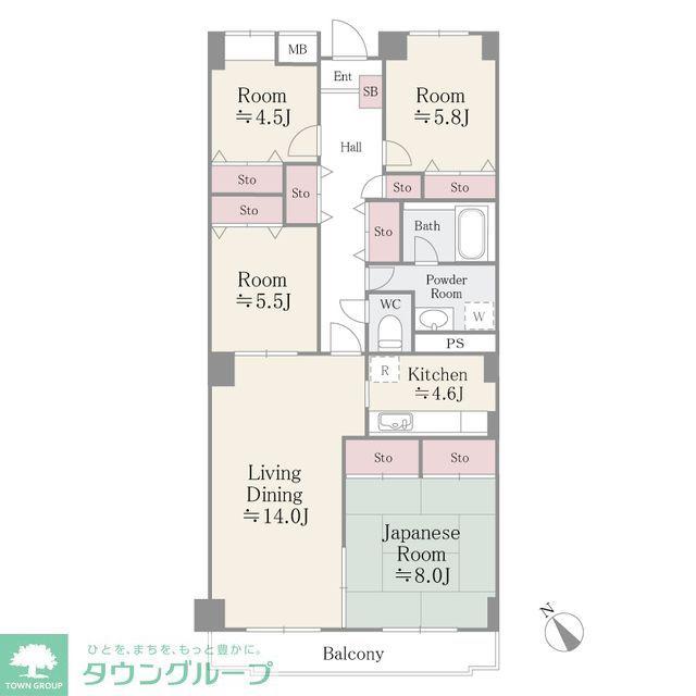 第五寿美家ビル(4LDK/3階)の間取り写真