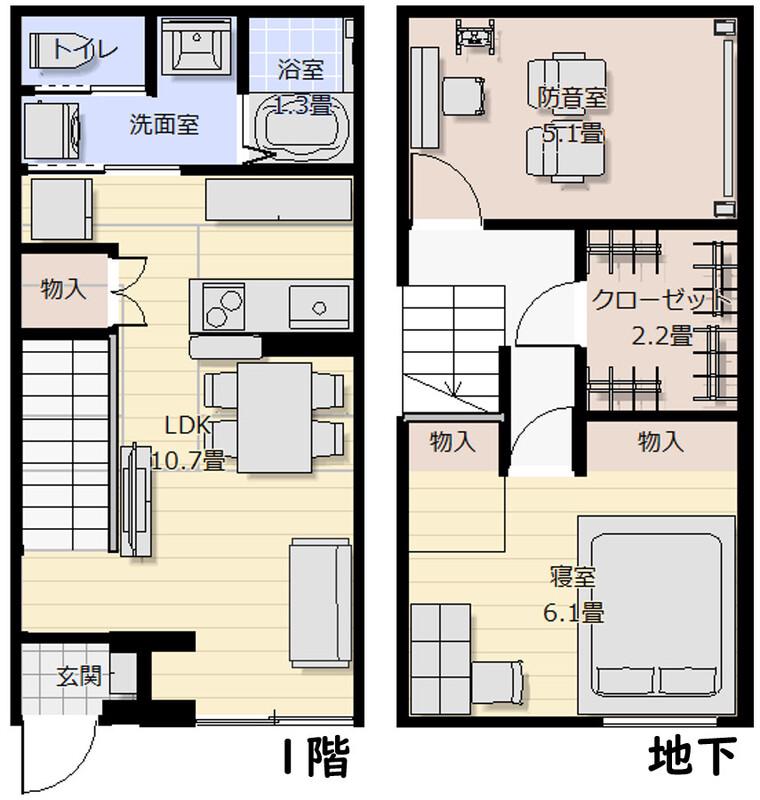 グランプレリュード(2LDK/1階)の間取り写真