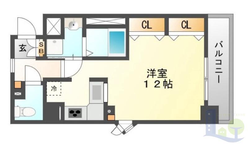 ノーム豊新II(ワンルーム/4階)の間取り写真