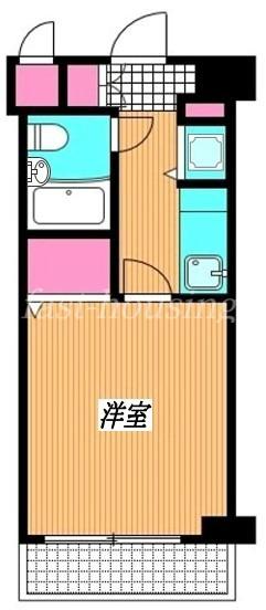 シティハイツ吉祥寺(1K/2階)の間取り写真