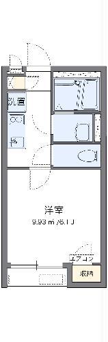 クレイノCURRENT(1K/2階)の間取り写真