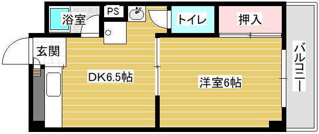 モリハイム菅原II(1DK/4階)の間取り写真