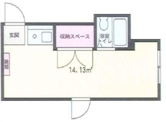 ラックスホーム白楽(ワンルーム/3階)の間取り写真