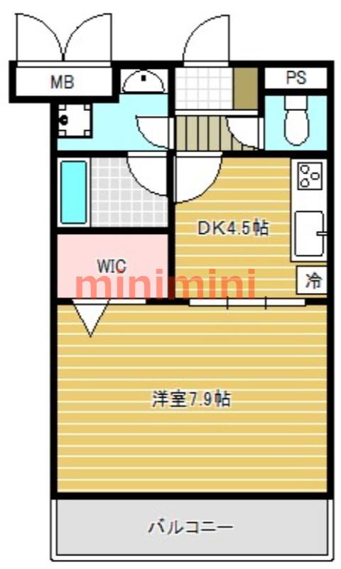 グレイスフォンティーヌ(1DK/3階)の間取り写真