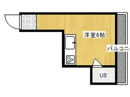 清水丘マンション(ワンルーム/3階)の間取り写真