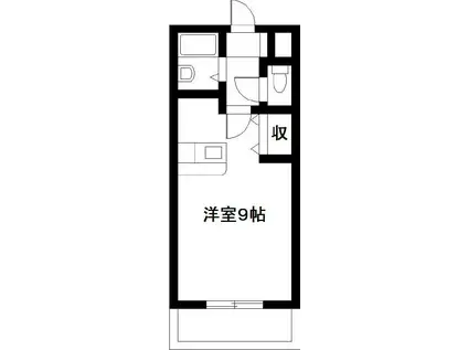 エレガンス11(ワンルーム/4階)の間取り写真