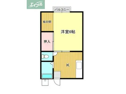 グランメリー岡町II(ワンルーム/2階)の間取り写真