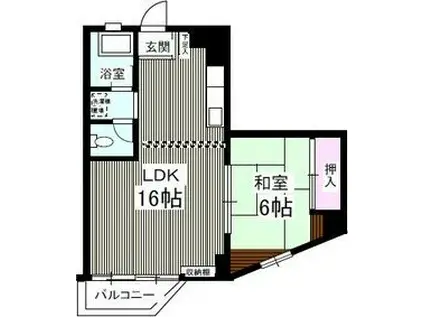 アルソリエート岐阜高砂(1LDK/2階)の間取り写真