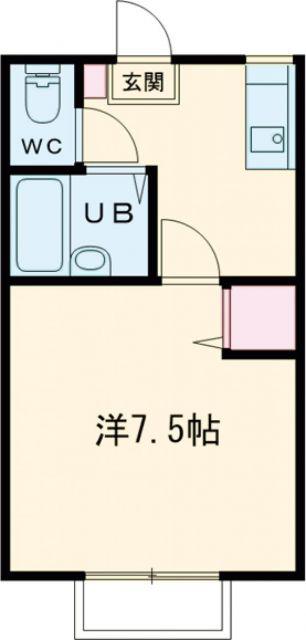 ピュアシティルミネ(1K/2階)の間取り写真