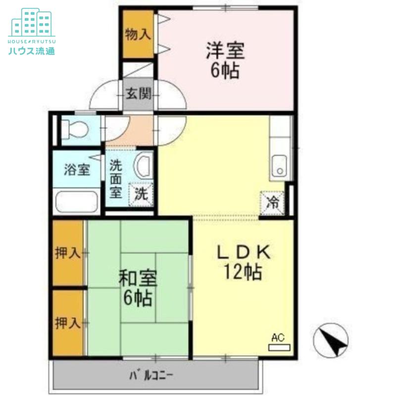 セジュール坂口A(2LDK/2階)の間取り写真