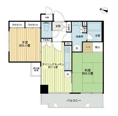 ライオンズマンション久留米第3(1LDK/2階)の間取り写真