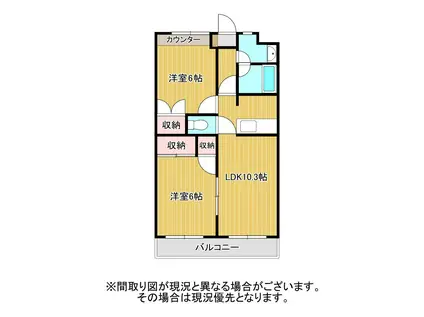 ESPLANADE中原(2LDK/3階)の間取り写真