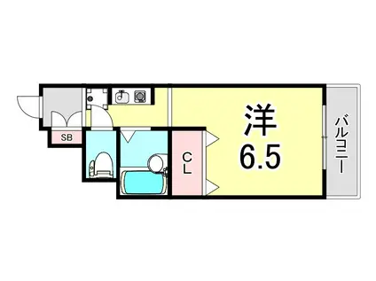 ハイツ北口(1K/4階)の間取り写真