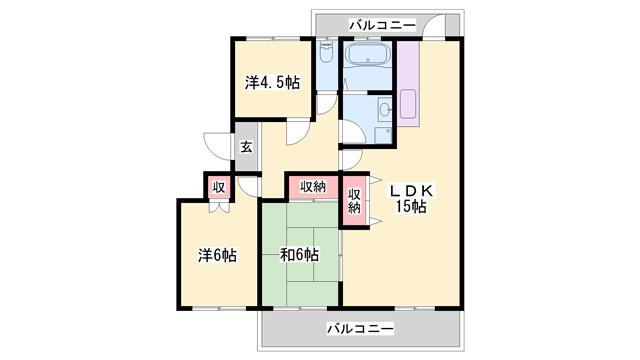 くすのきはうす(3LDK/4階)の間取り写真