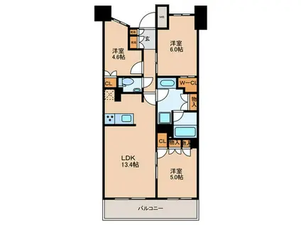ルフォン板橋区役所前(3LDK/11階)の間取り写真
