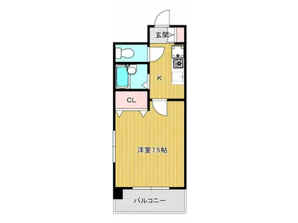 ソシア舟入(1K/8階)の間取り写真