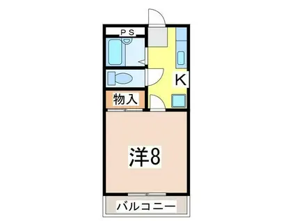 グレートハピネスV(1K/3階)の間取り写真