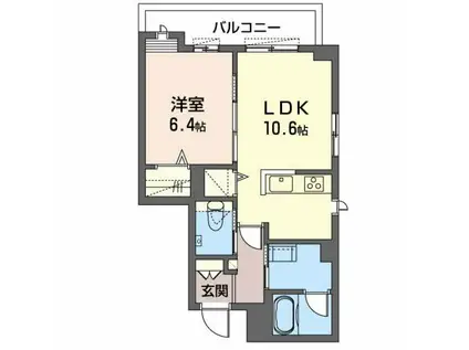 シャーメゾンガーデンズ KNK(1LDK/2階)の間取り写真