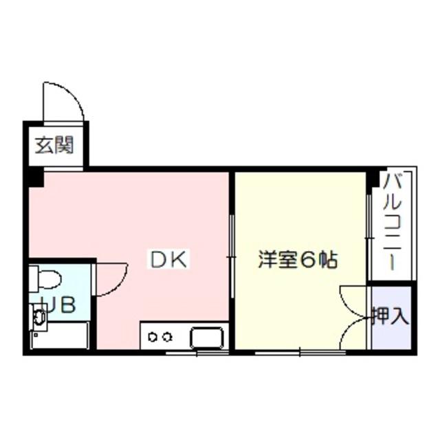 マンションいずみ(1DK/3階)の間取り写真
