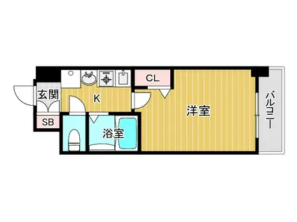 エスリード新梅田(1K/2階)の間取り写真