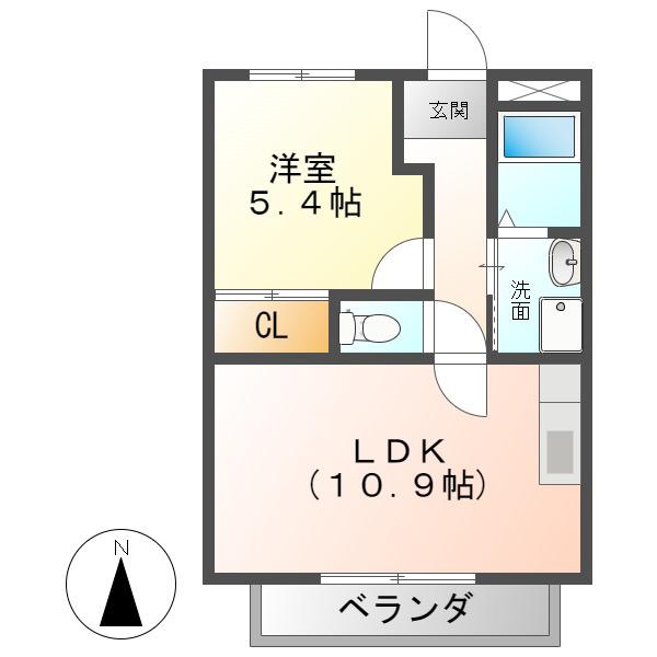 イルマーレ(1LDK/1階)の間取り写真