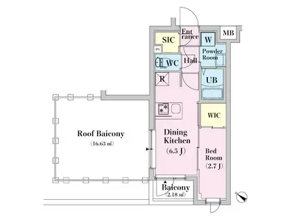 HYS 武蔵境(1DK/4階)の間取り写真