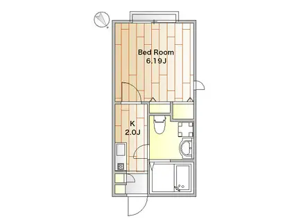 サニーヒル(1K/1階)の間取り写真