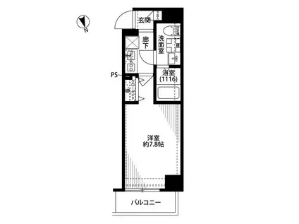 プレール・ドゥーク西川口(1K/5階)の間取り写真