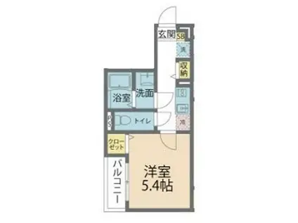 カインドネス小田急相模原V(1K/3階)の間取り写真