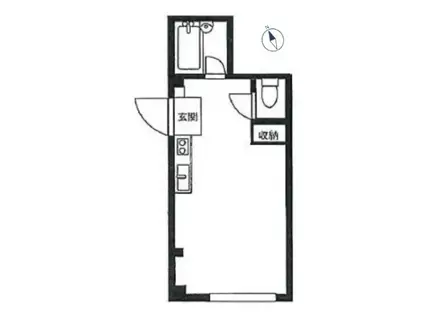 コアプラス立川みなみ(ワンルーム/1階)の間取り写真