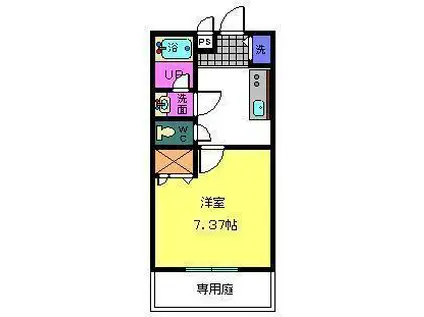 セレブ 華乃郷(1K/1階)の間取り写真