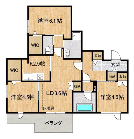 ソフィア南流山(3LDK/2階)の間取り写真