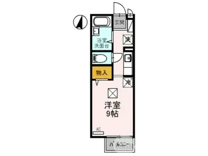アメニティ大美野(ワンルーム/1階)の間取り写真