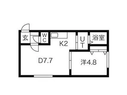 アニバーサリー16(1DK/4階)の間取り写真