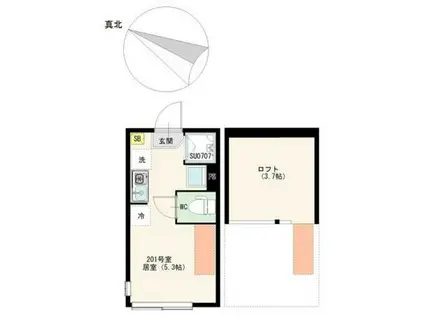 貫井3丁目NEOAVAND(ワンルーム/2階)の間取り写真