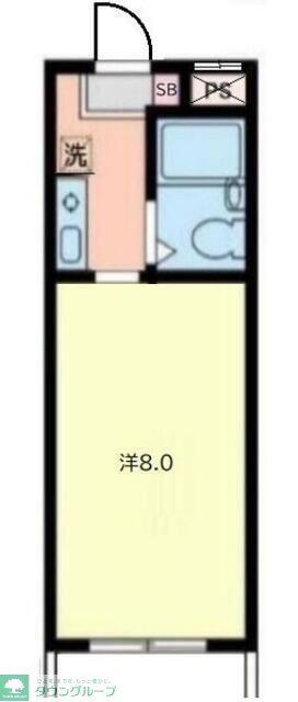 ラヴィエ新宿(1K/1階)の間取り写真