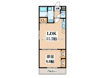 フジパレス岩田町II番館(1LDK/1階)の間取り写真