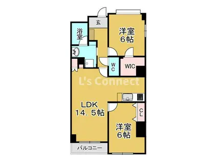 オリエンテ泉中央(2LDK/1階)の間取り写真