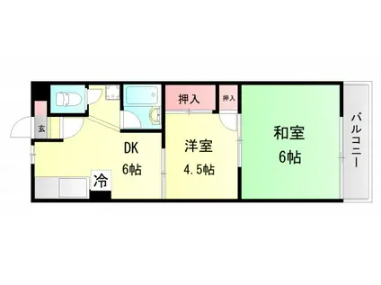 メゾン池上II(2K/2階)の間取り写真