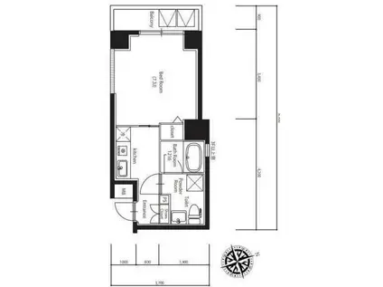 MAXIV川口(1K/2階)の間取り写真